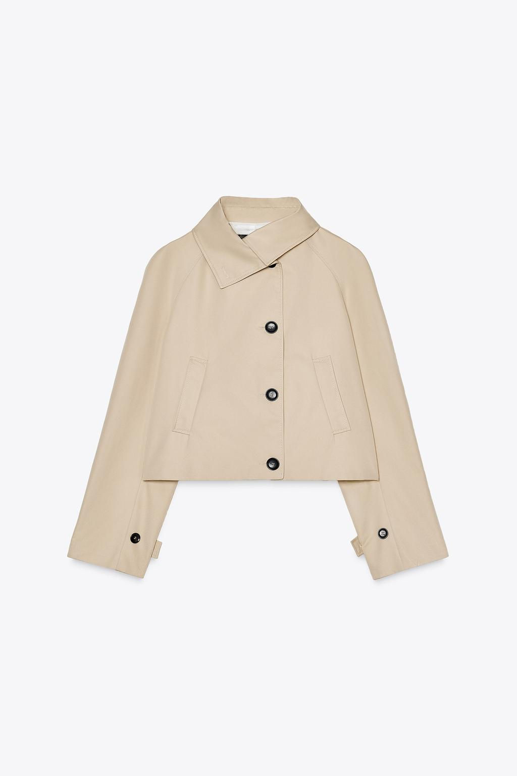ZW COLLECTION SHORT TRENCH COAT - Zara фото 6