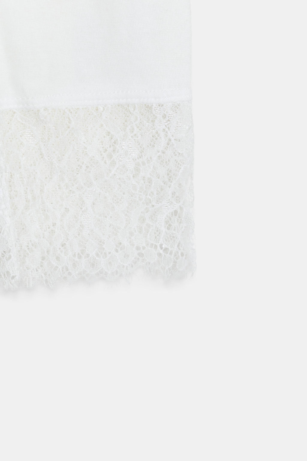 TOP SEMITRANSPARENTE PU?OS ENCAJE / Blanco roto - Zara фото 6