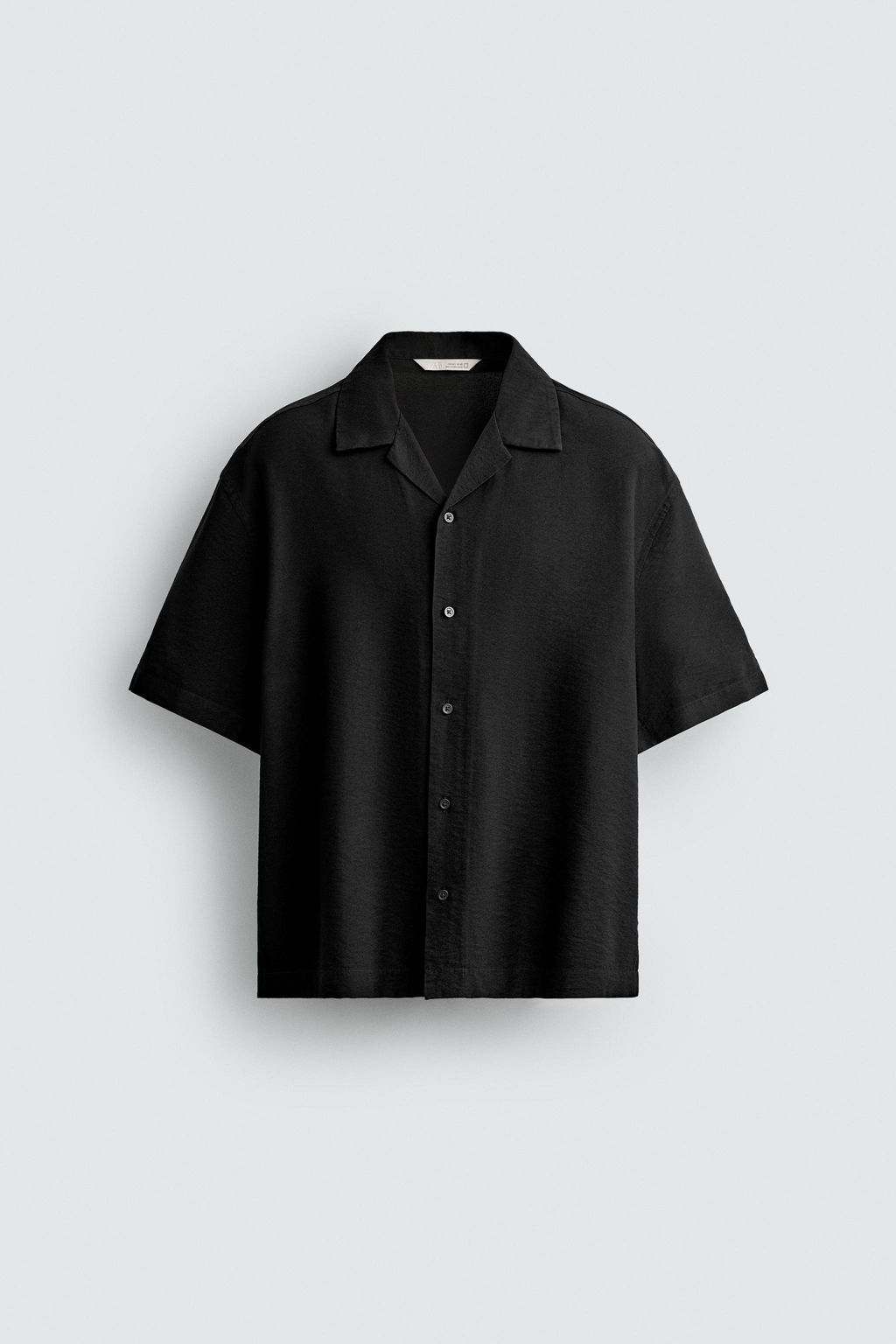 CAMISA REGULAR FIT FLUIDA / Negro - Zara фото 6
