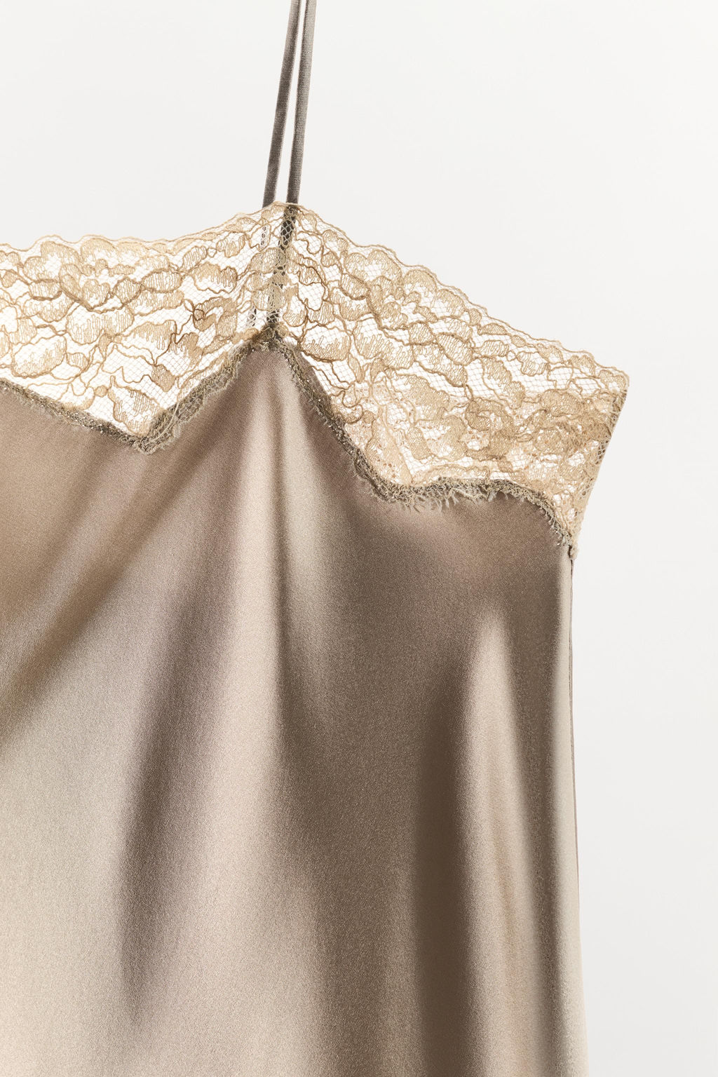 SILK BLEND LACE CAMISOLE DRESS - Zara фото 6