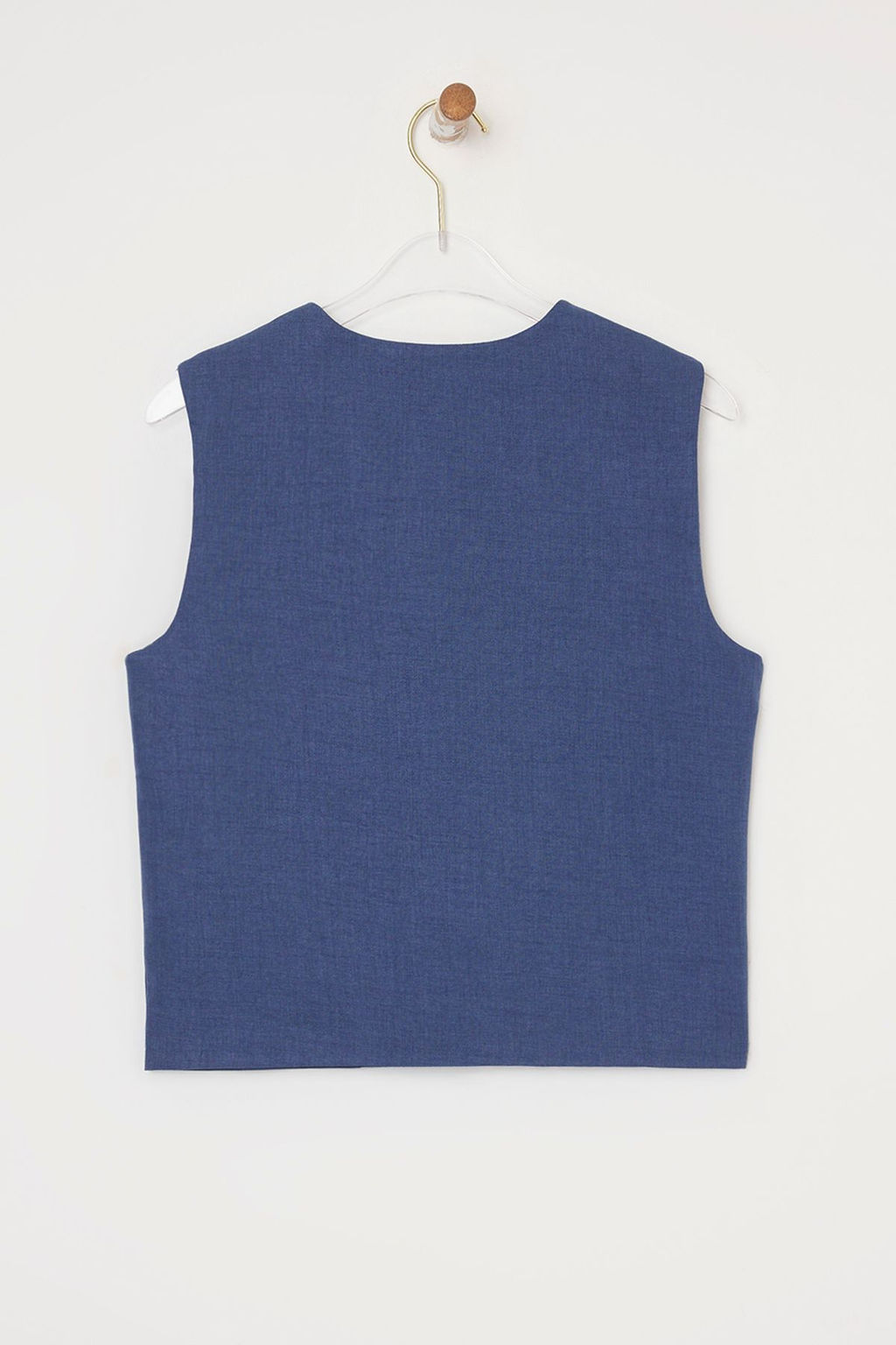 Indigo Keten Gorunumlu Nak?sl? Yelek TWOSS25YE00111