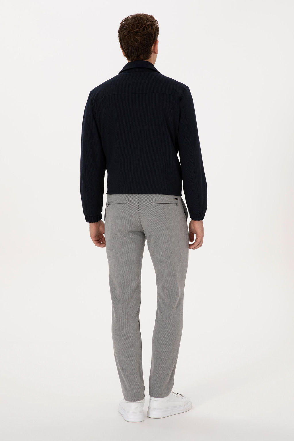 Erkek A__k Gri Slim Fit Kanvas / Chino Pantolon - U.s. polo assn фото 4