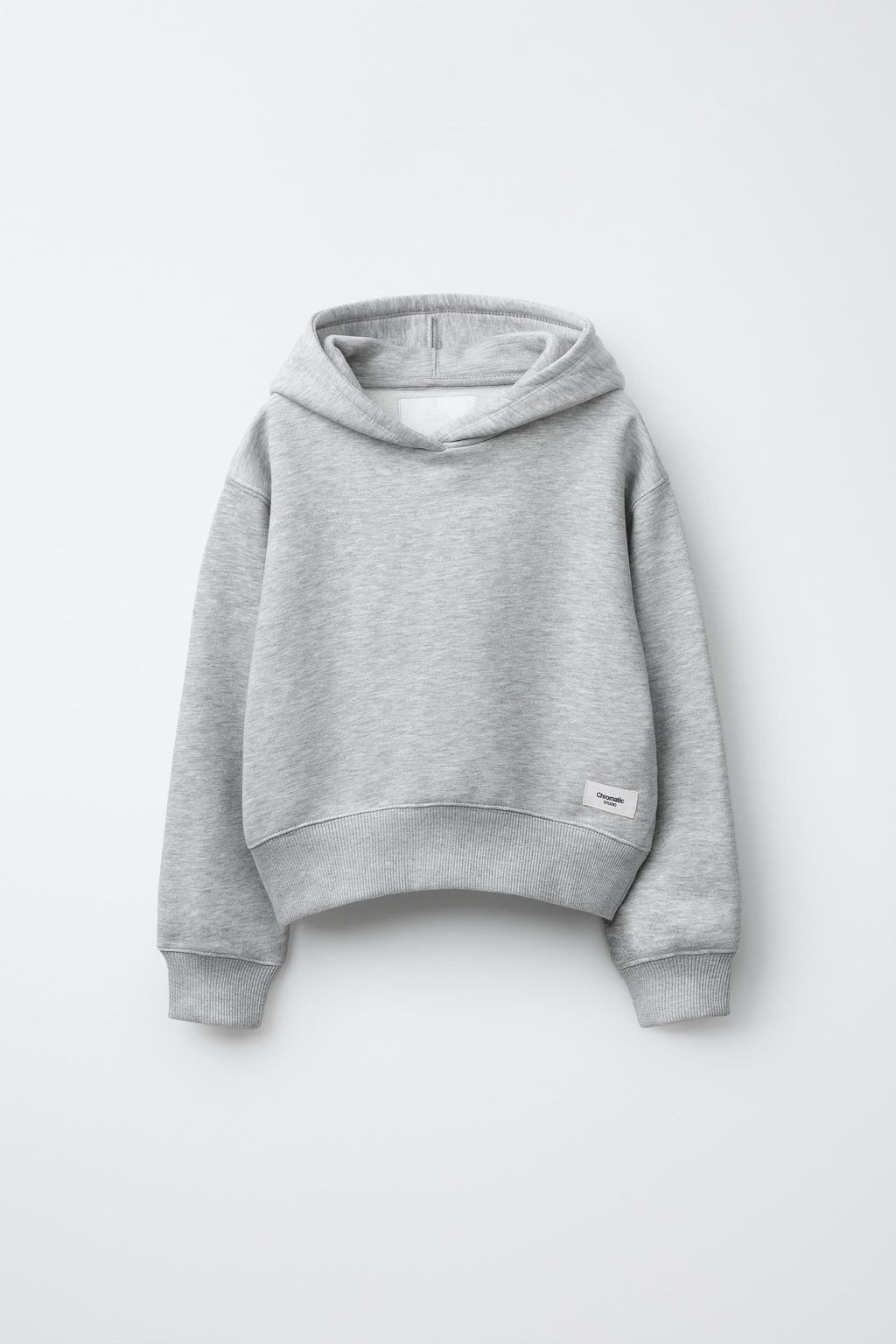 SUDADERA B?SICA ETIQUETA / Gris vigor?