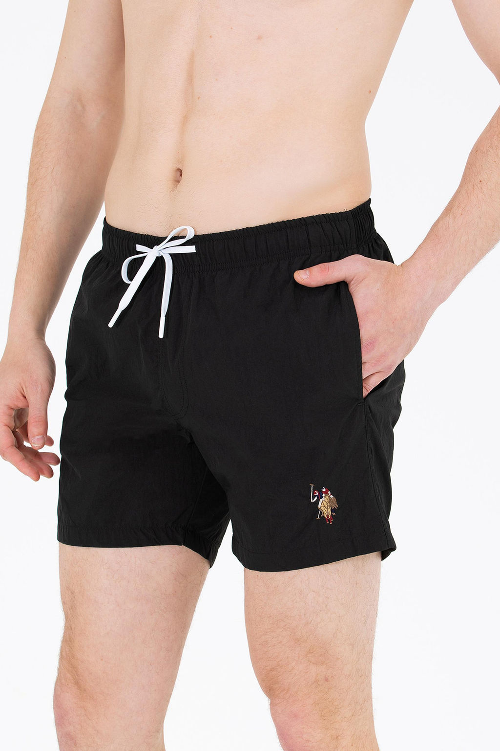 Мужские черные морские шорты - U.s. polo assn фото 3