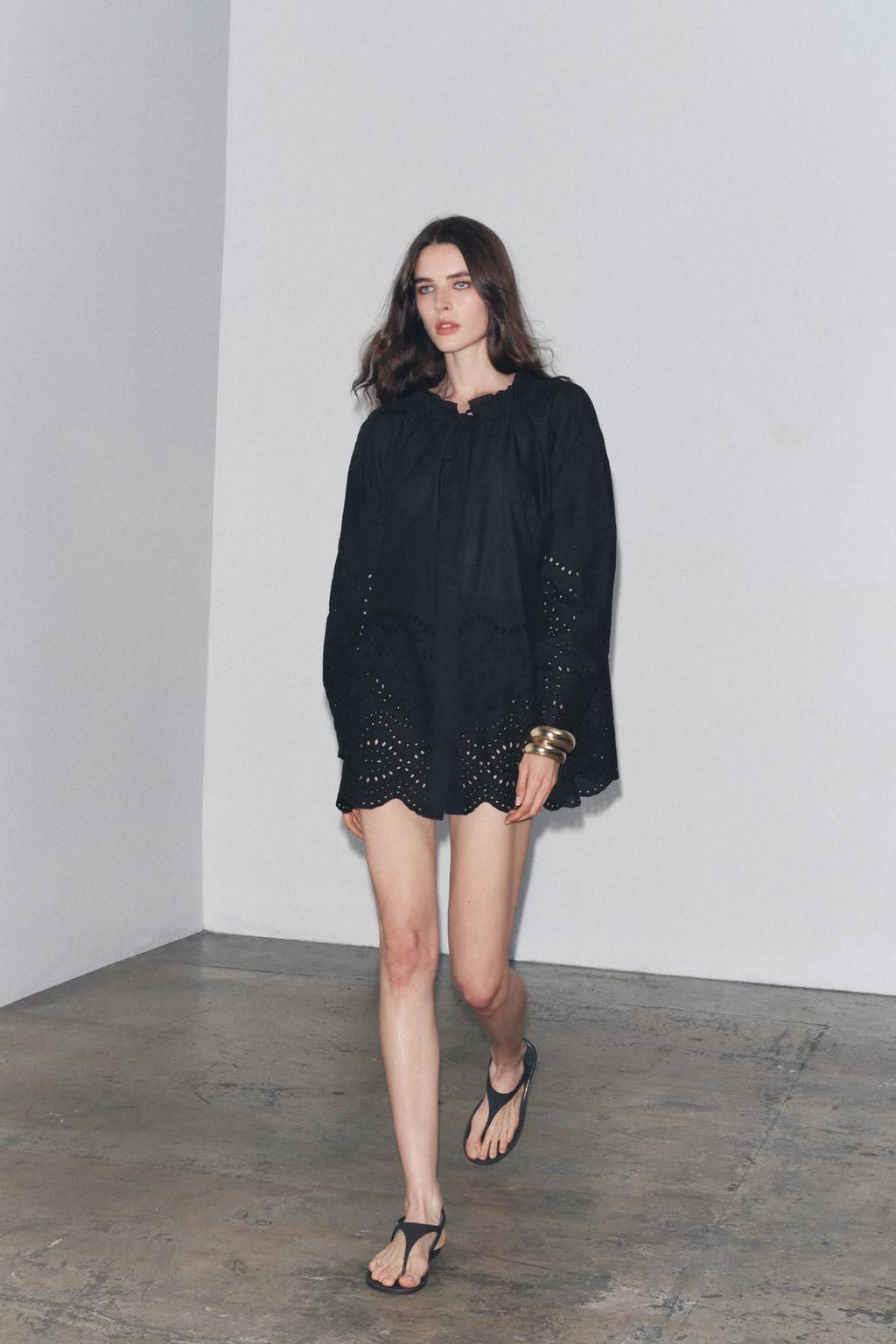 ZW COLLECTION EMBROIDERED BLOUSE - Zara фото 2