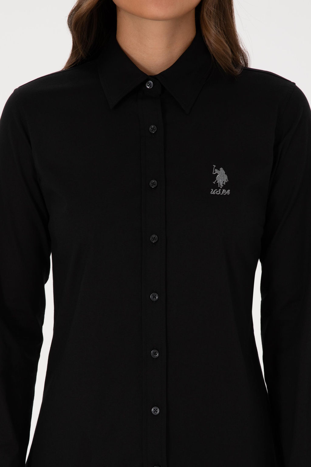 Kad_n Siyah Uzun Kollu Basic G_mlek Sepette S_rpriz _ndirim - U.s. polo assn фото 6