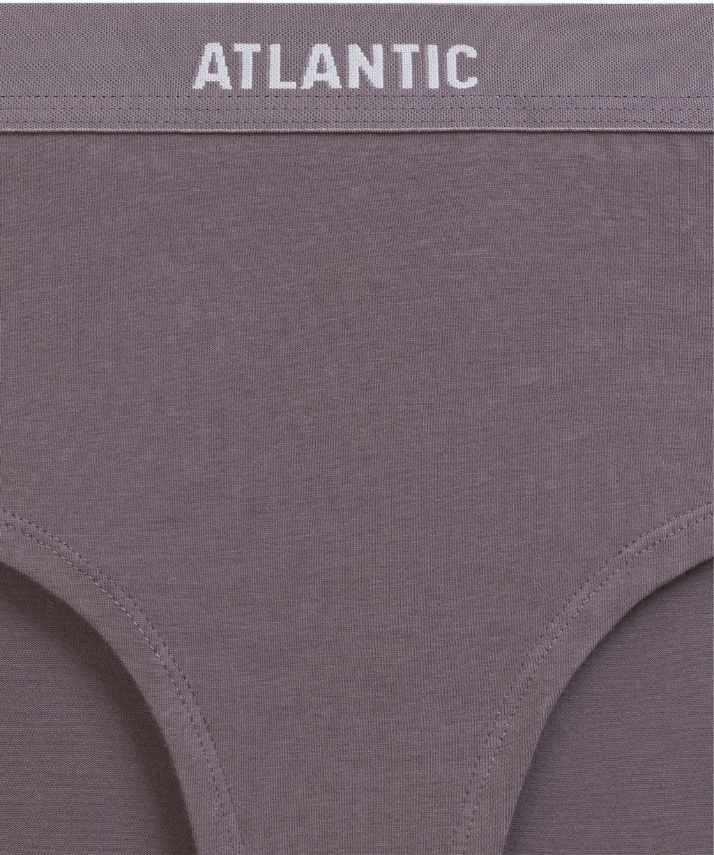 ATLANTIC 3CLP-009 Трусы макси спорт Maxi Sport - набор 3 шт. бежевый + каменно-серый + мятный  фото 7