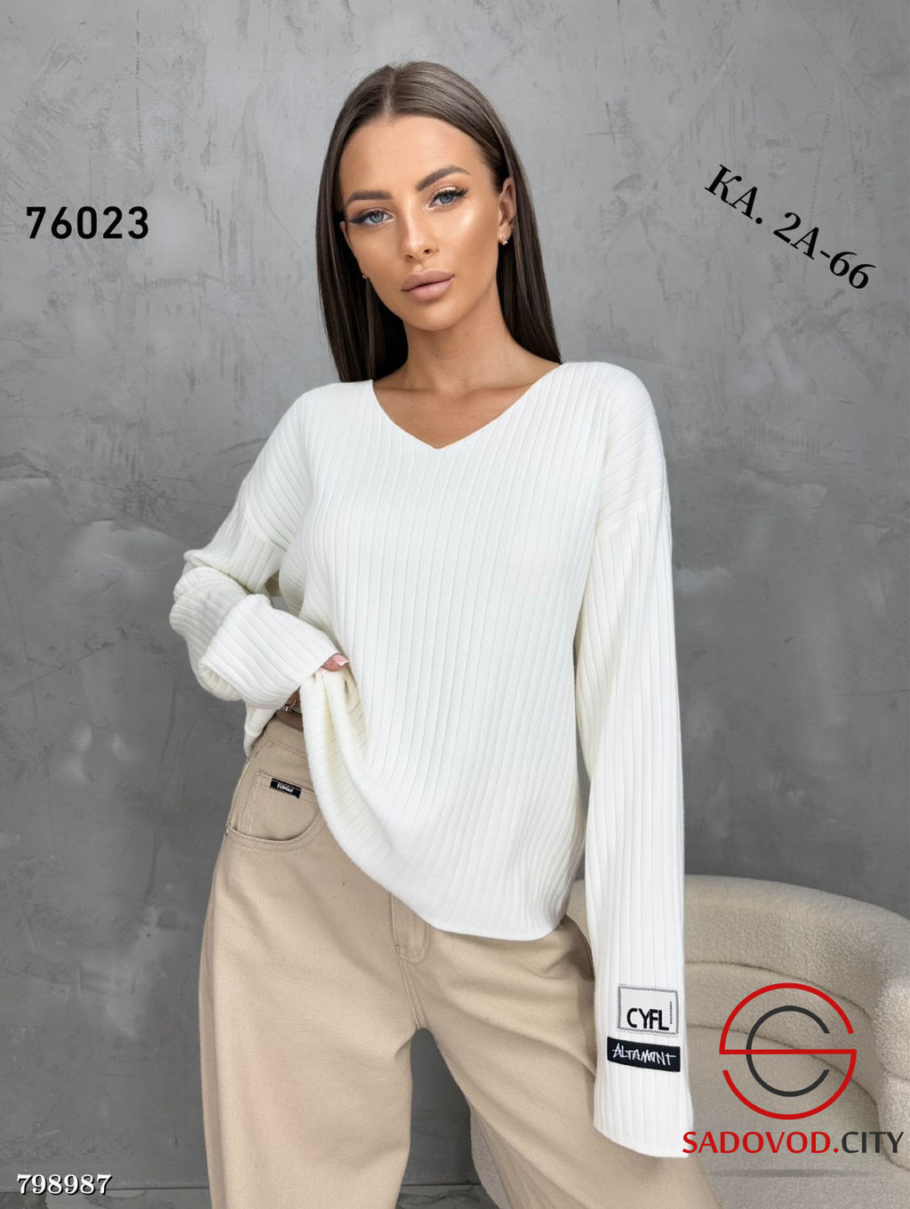 классическая кофта с V-вырезом - Bruno фото 5