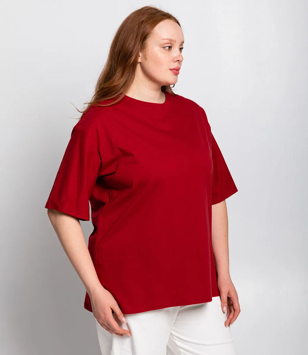Футболка #ОКТ075001, бордовый