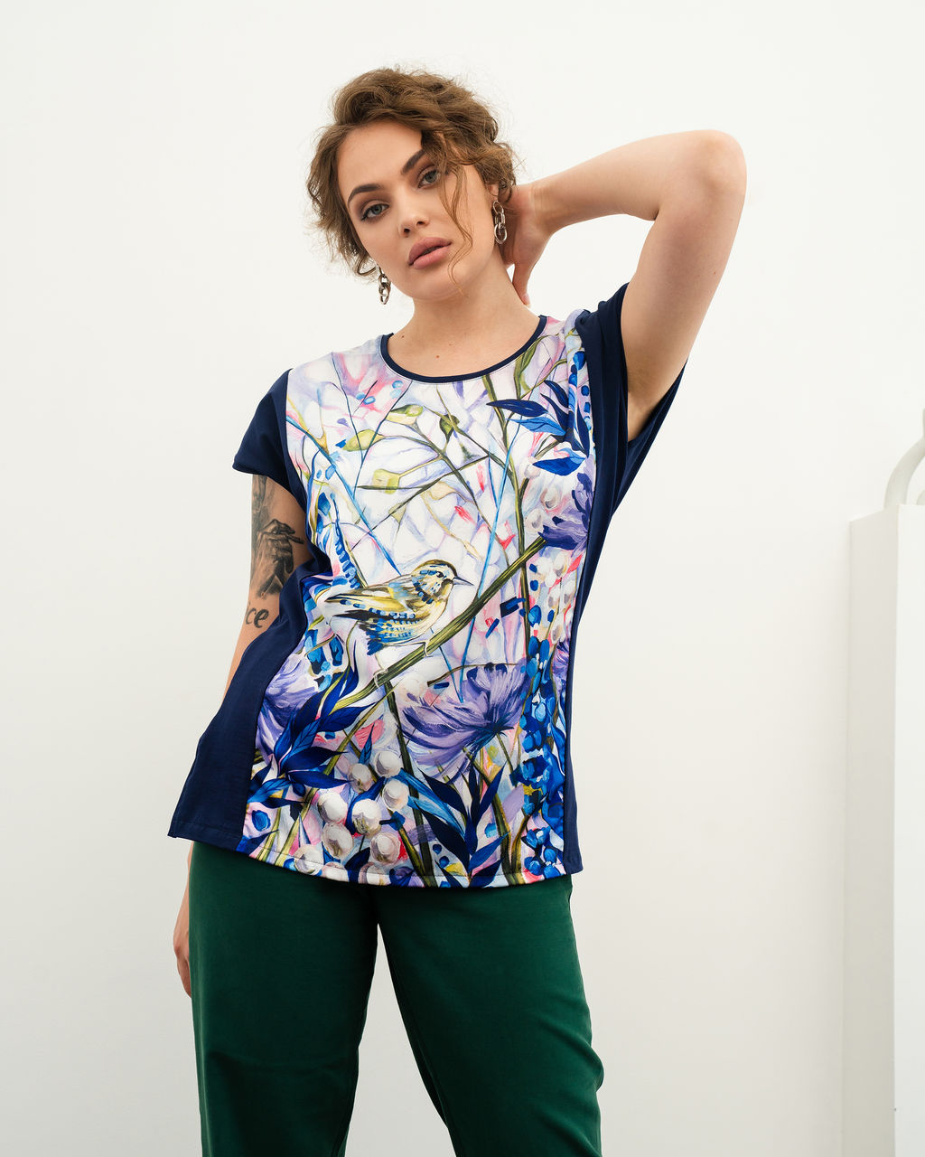 Туника с шёлковой вставкой - Sahar art lab фото 2