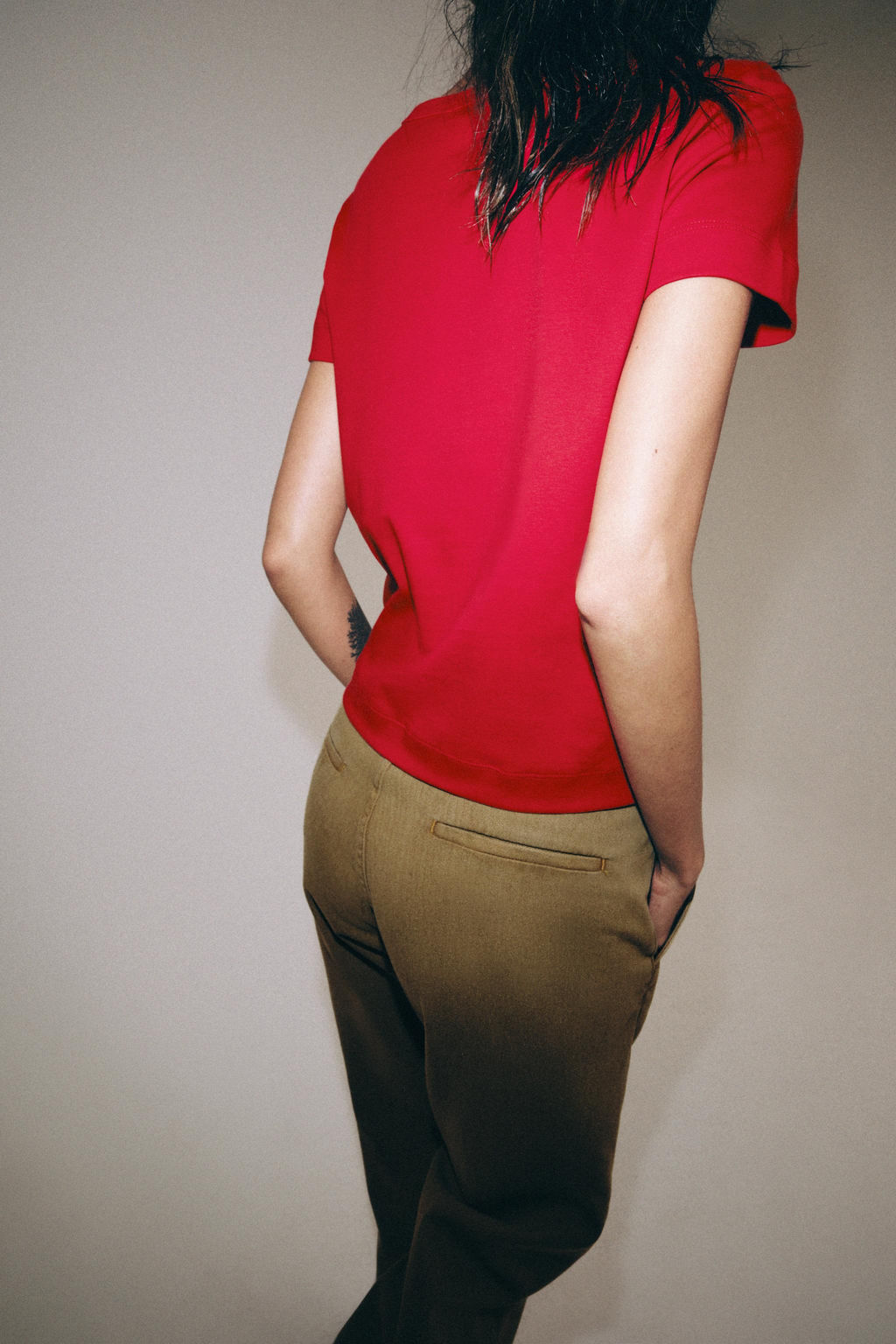 CAMISETA INTERLOCK MANGA CORTA / Rojo vivo