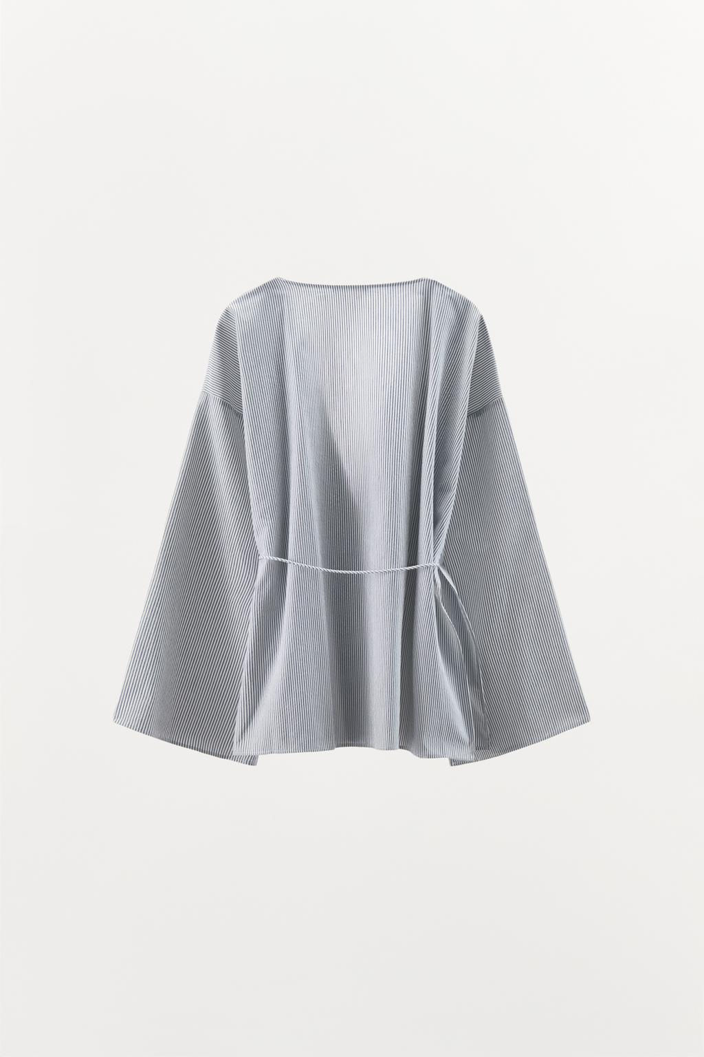 STRIPED KIMONO SHIRT - Zara фото 5