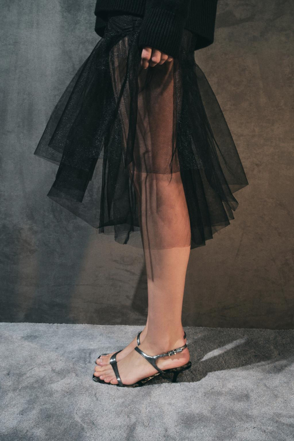 ASYMMETRIC TULLE SKIRT - Zara фото 3