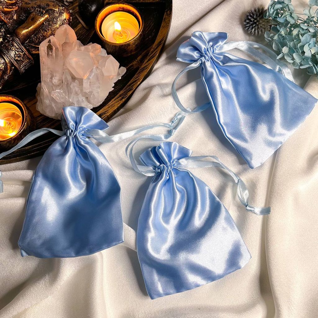 Мешочек: Атлас голубой (3 шт)