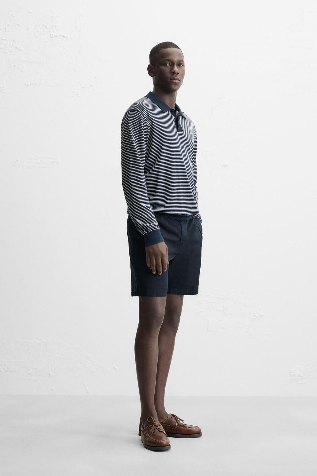 PLEATED REGULAR FIT BERMUDA SHORTS - Zara фото 4