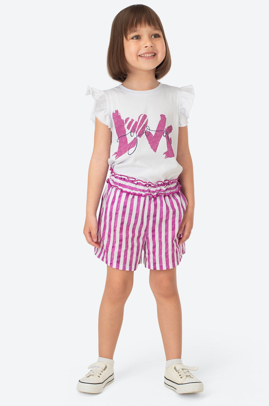 Летний хлопковый костюм с лайкрой для девочки Bonito  фото 22