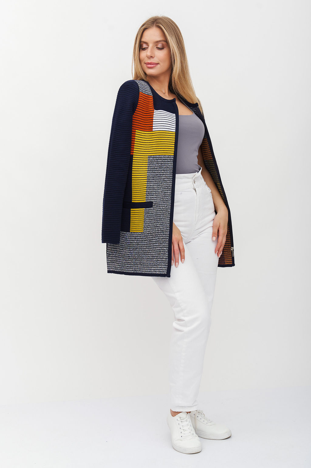 Жакет Д 2649/сине-терракотовый (2130) - Текстильная мануфактура фото 12