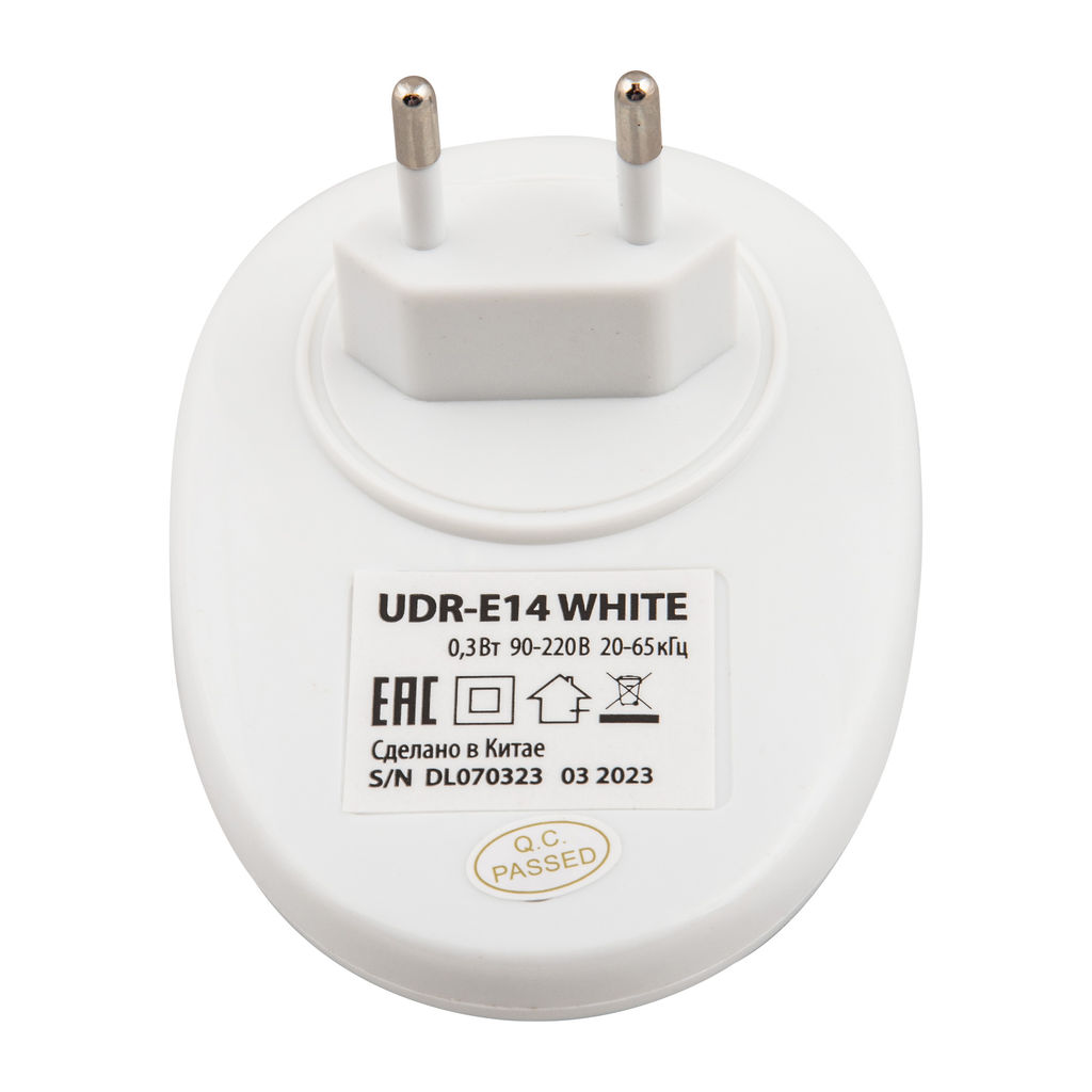 UDR-E14 WHITE Ультразвуковой отпугиватель насекомых и грызунов. 220В. Площадь до 120м2. Белый. TM Uniel - Volpe фото 4