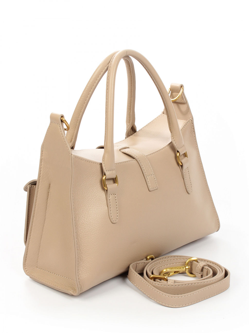 LACCOMA сумка АМ2276-бежевый натуральная кожа хлопок