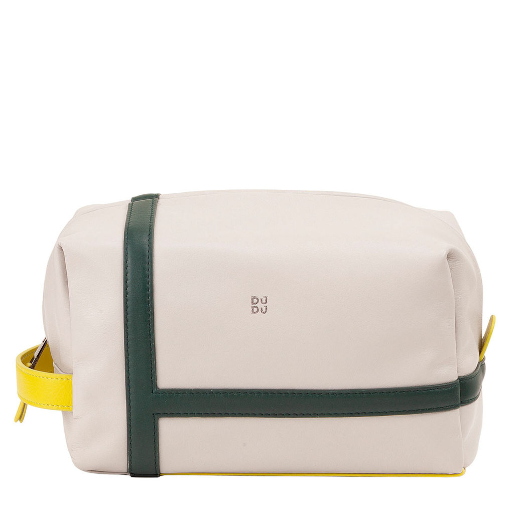Кожаная косметичка DuDu Bags серии Lampedusa | жемчужный серый - Dudubags фото 2