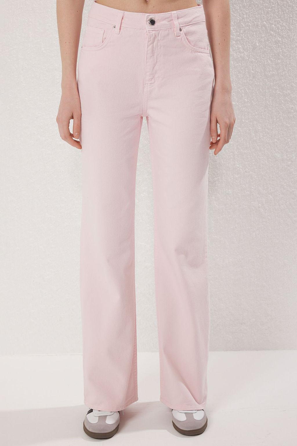 TRENDYOLMILLA Koyu Mavi Premium Yuksek Bel Wide Leg Jeans TWOSS25JE00089  фото 8