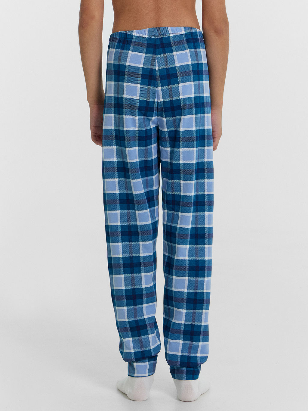 Комплект для мальчиков (футболка, брюки) светло-молочный в бирюзовую клетку - Mark formelle фото 5