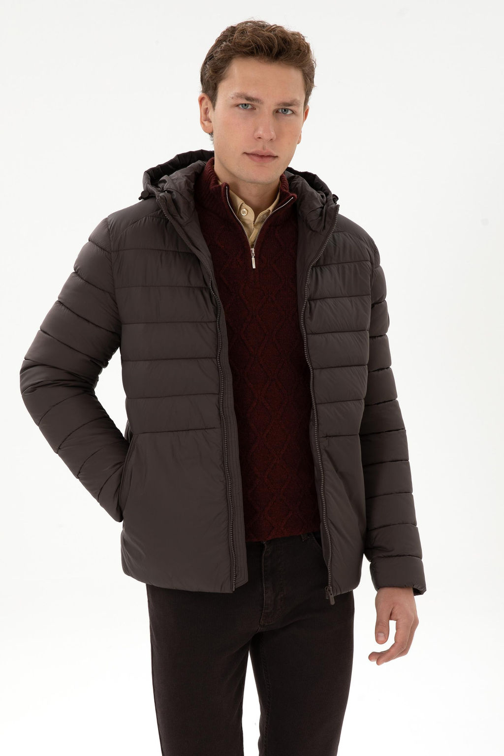 Erkek Koyu Kahverengi Mont