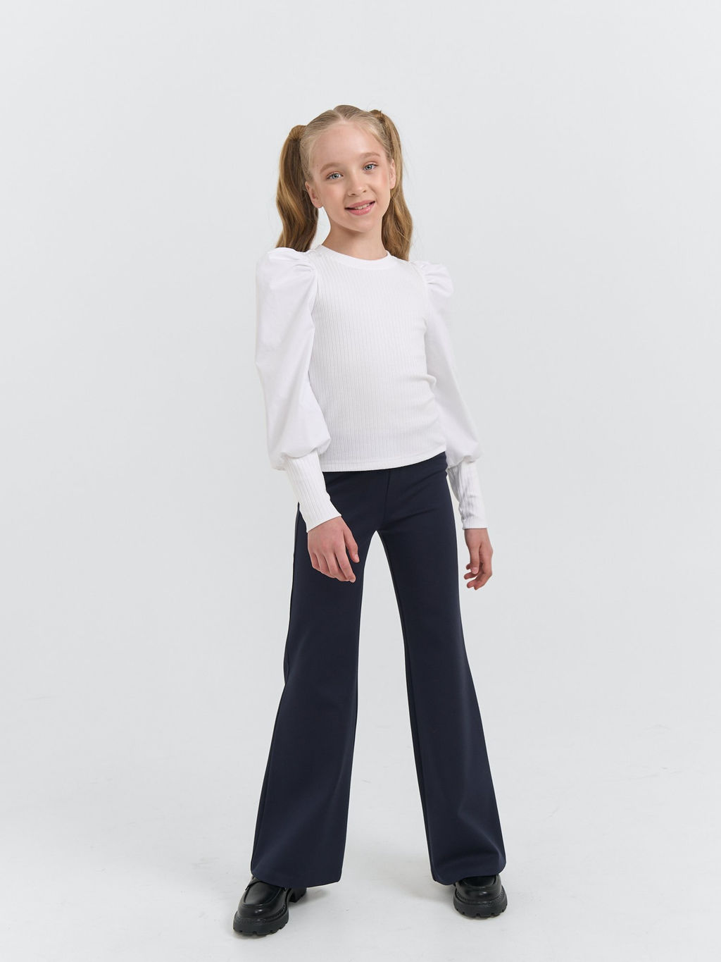 Брюки клёш Синие для девочки 7+ - Bungly фото 6