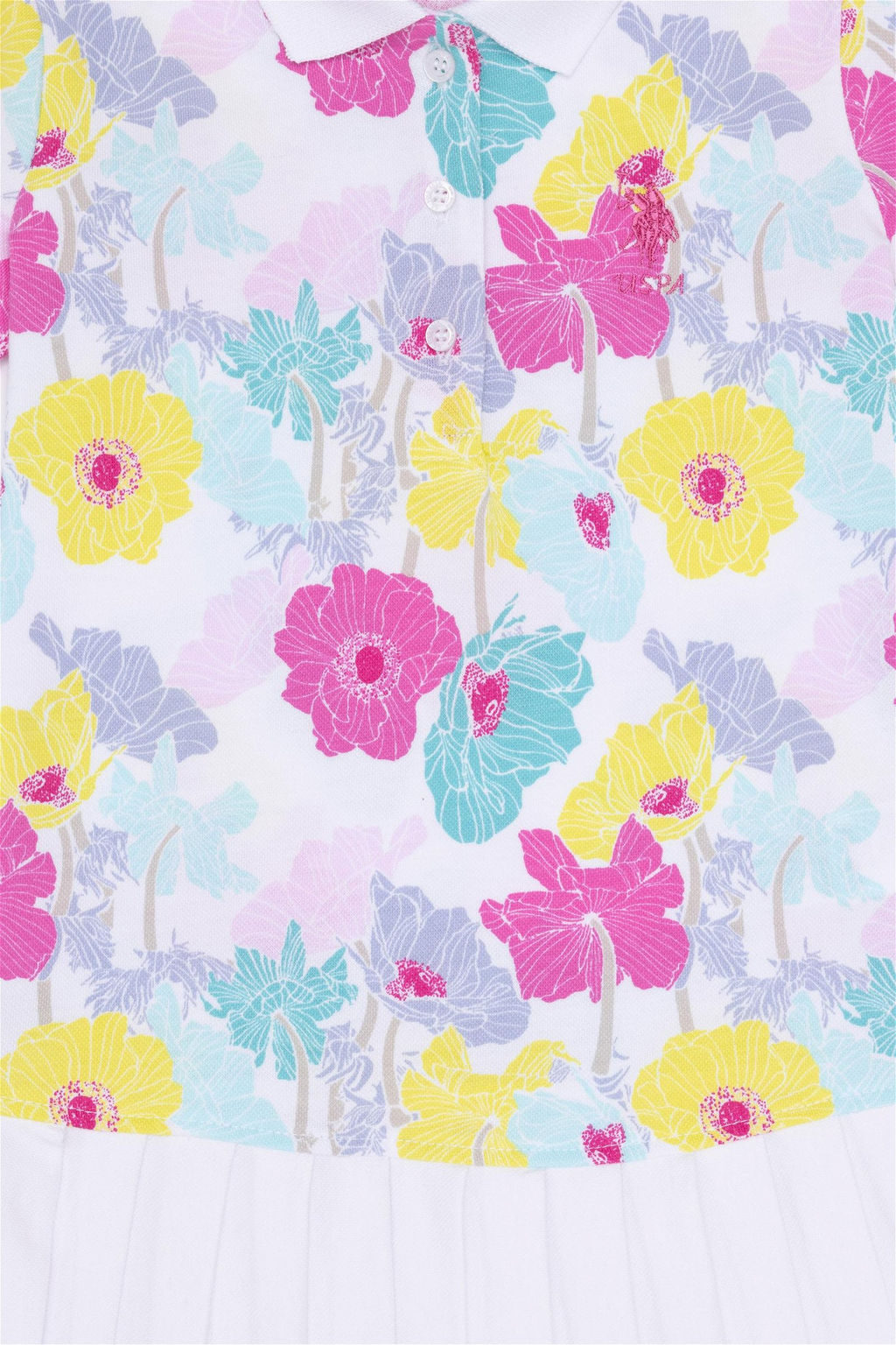 Белое трикотажное платье для девочки Неожиданная скидка в корзине - U.s. polo assn фото 4