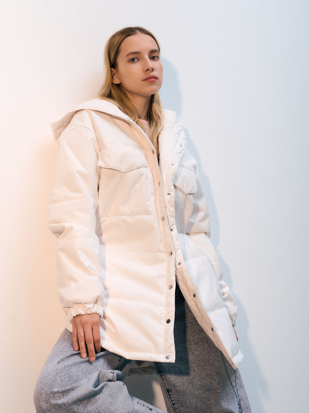 Куртка зимняя "Эмми" молочный