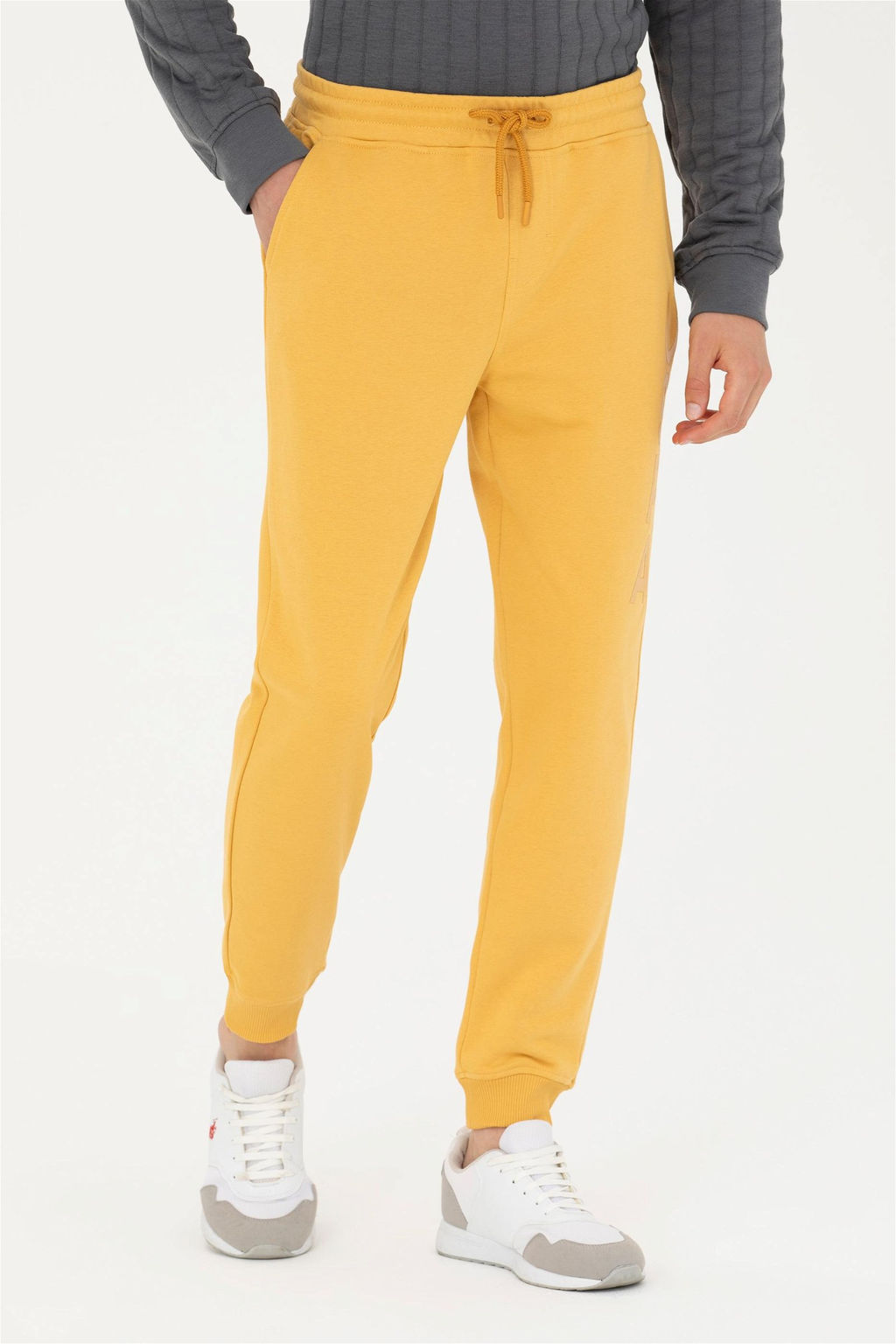 Мужские спортивные штаны горчичного цвета - U.s. polo assn фото 2