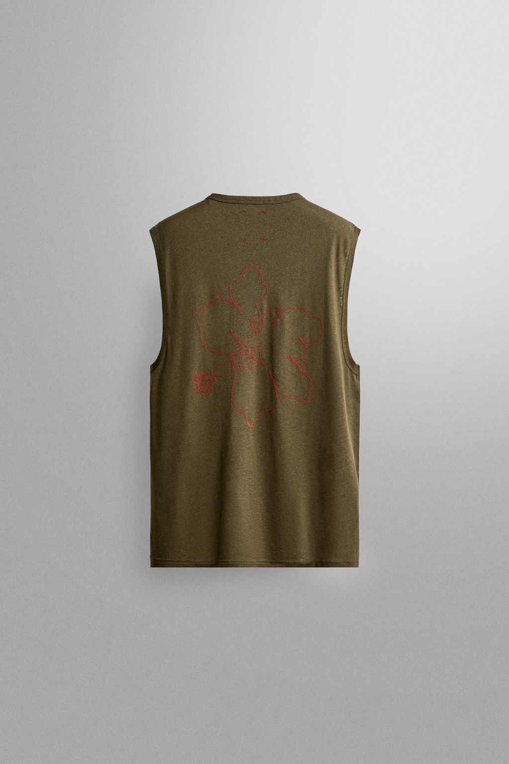 CAMISETA TANK LIGERA LINO - ALGOD?N / Verde medio - Zara фото 9
