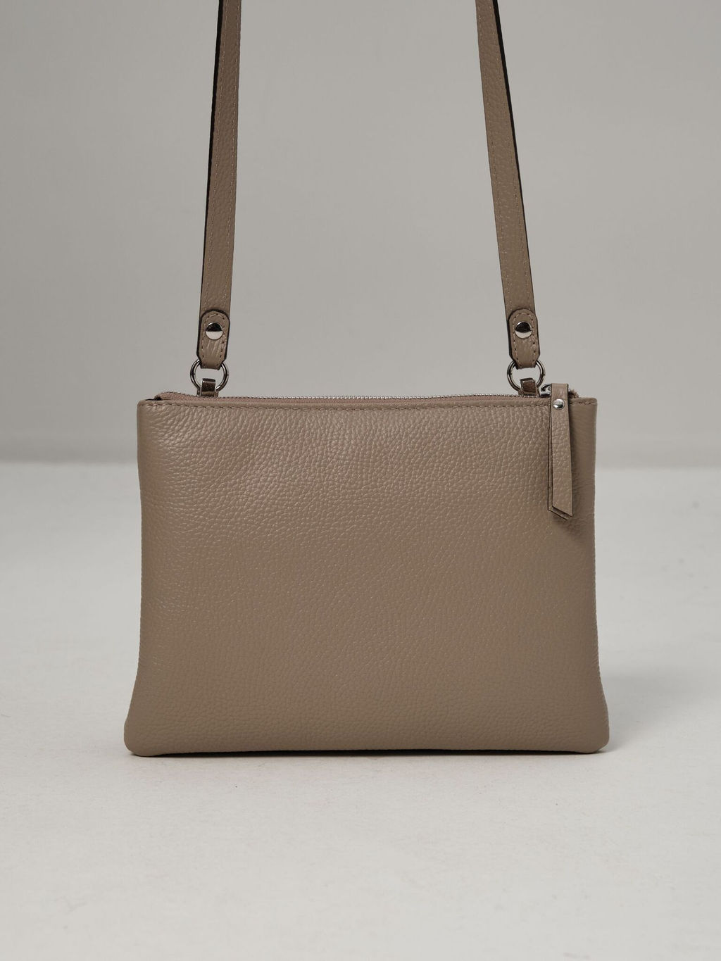 Сумка кожаная кросс-боди Deboro 31069 бежевый латте