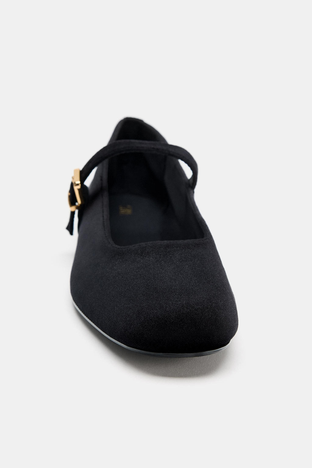 VELVET EFFECT BUCKLE BALLET FLATS - Zara фото 12