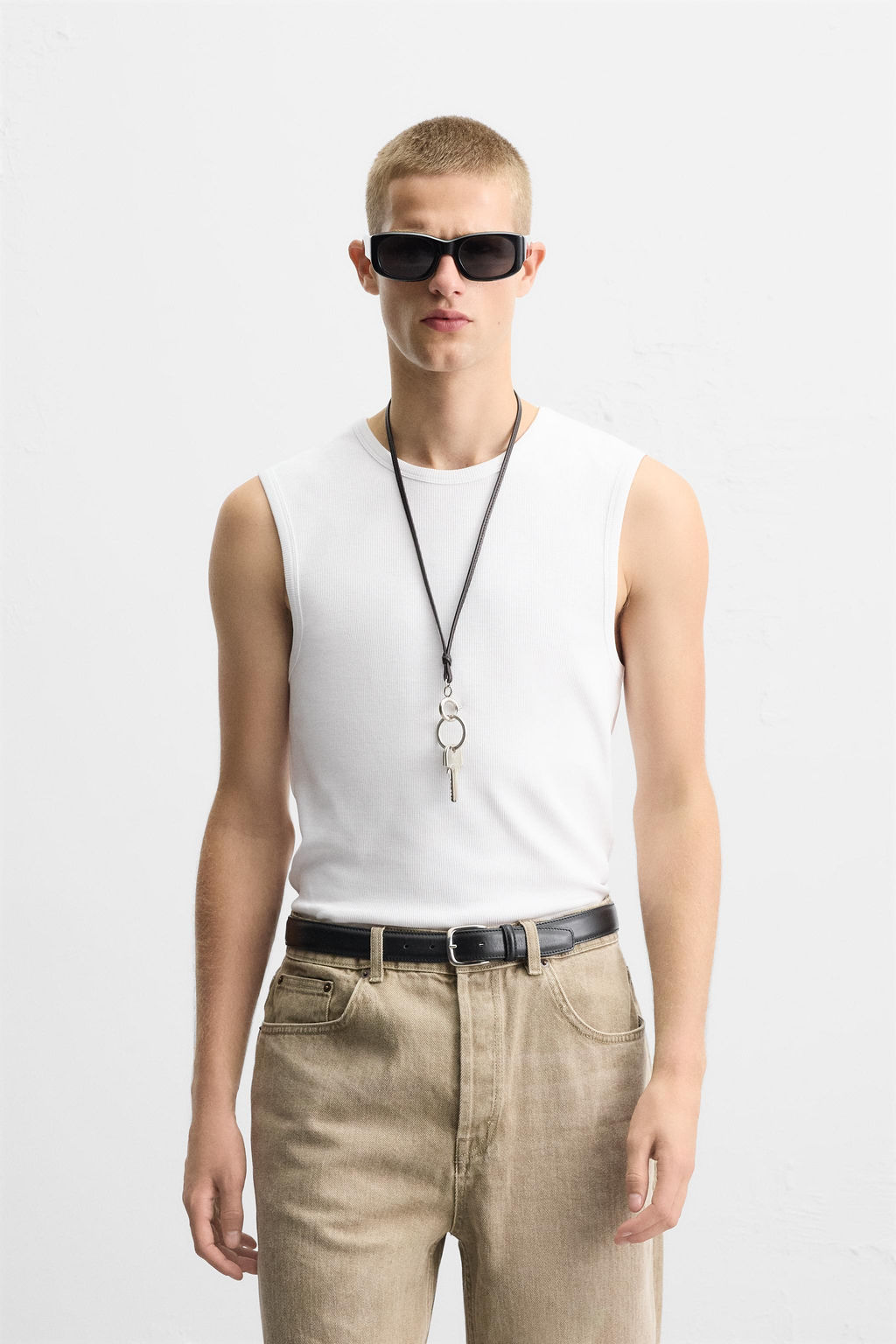 RIBBED TANK T-SHIRT - Zara фото 2