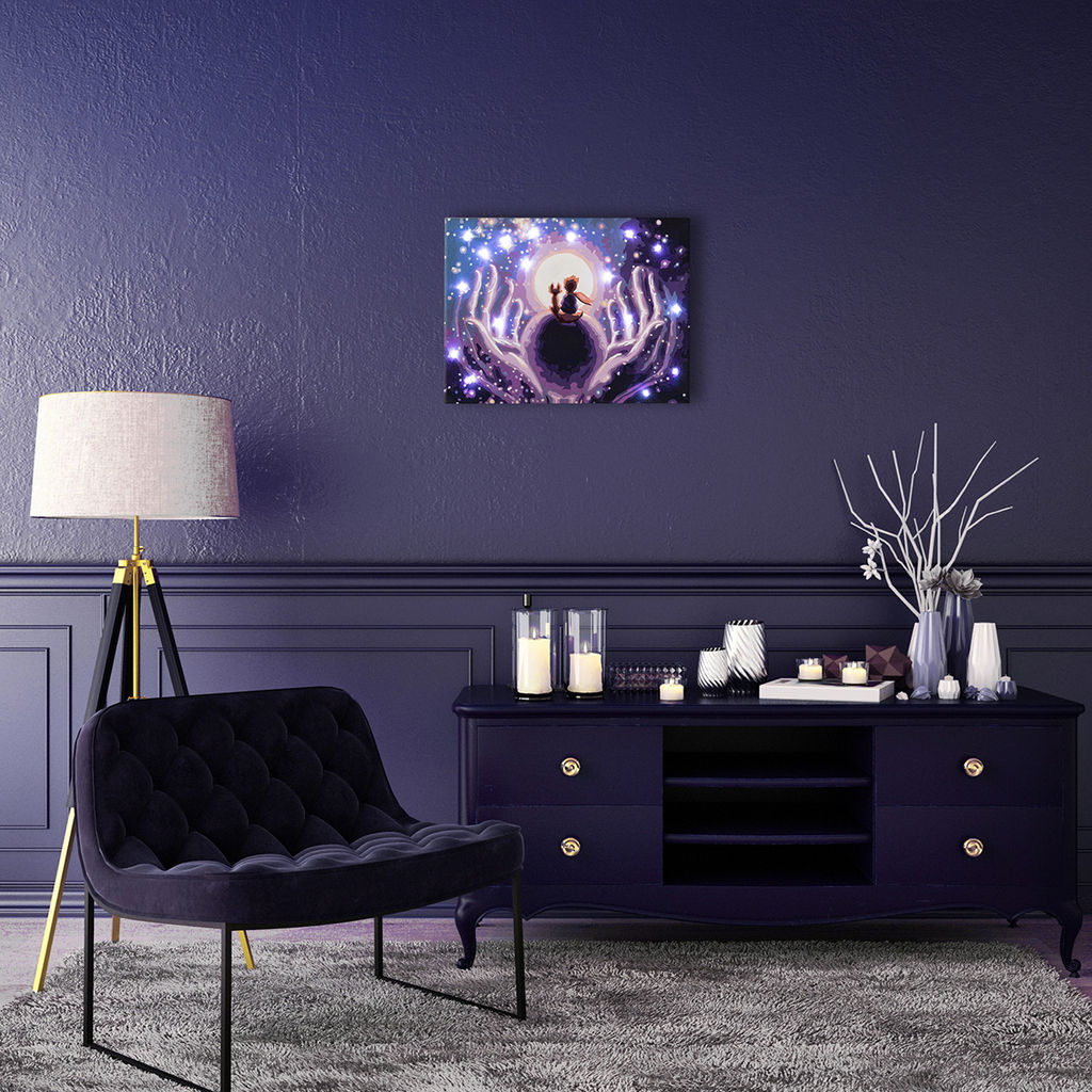 ФРЕЯ PNB/PMDD-242 Набор для раскрашивания по номерам ( со светодиодами ) 40 х 30 см Маленькая вселенная