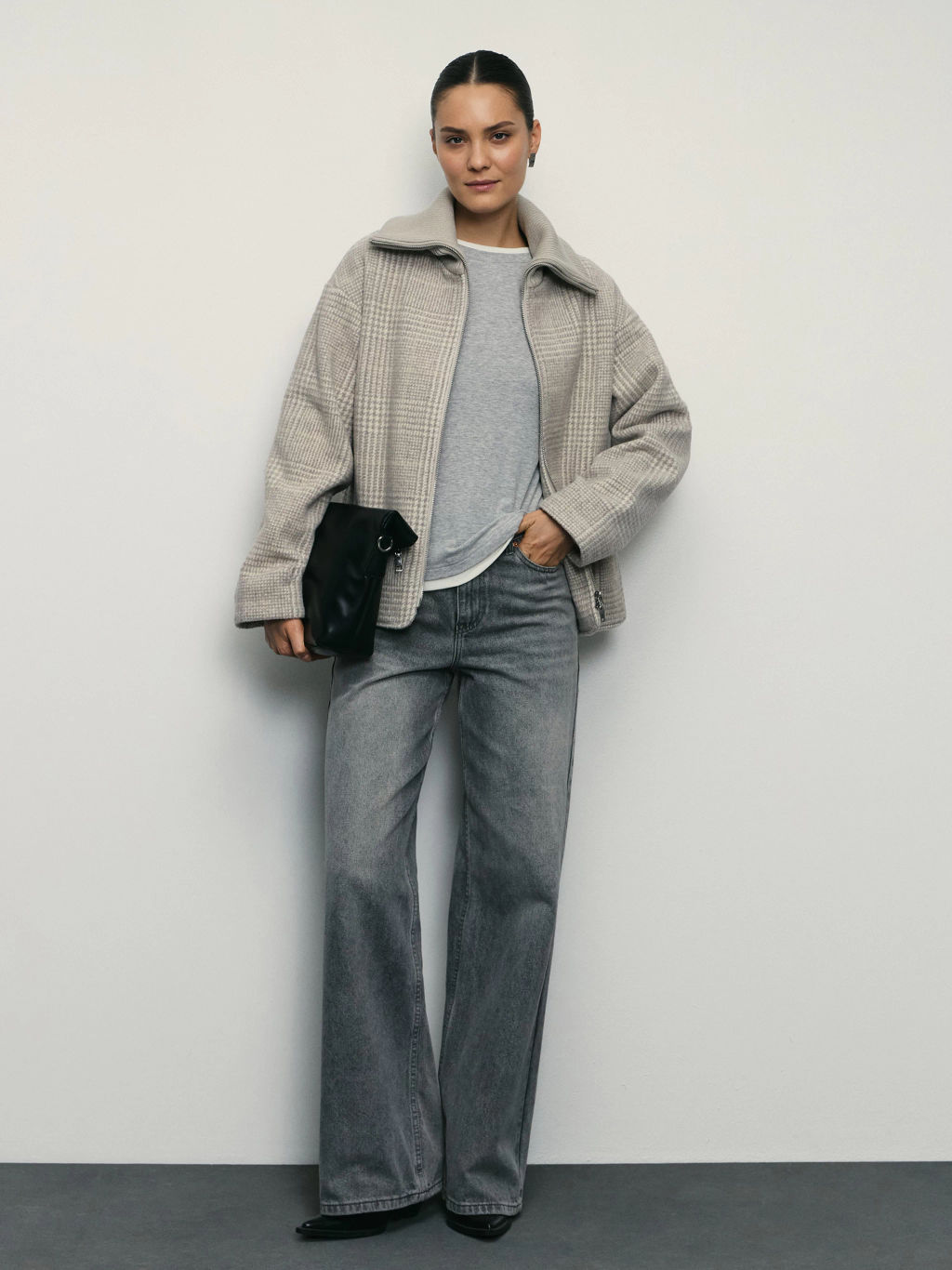 Полупальто с вязаным воротником / Zarina  фото 2