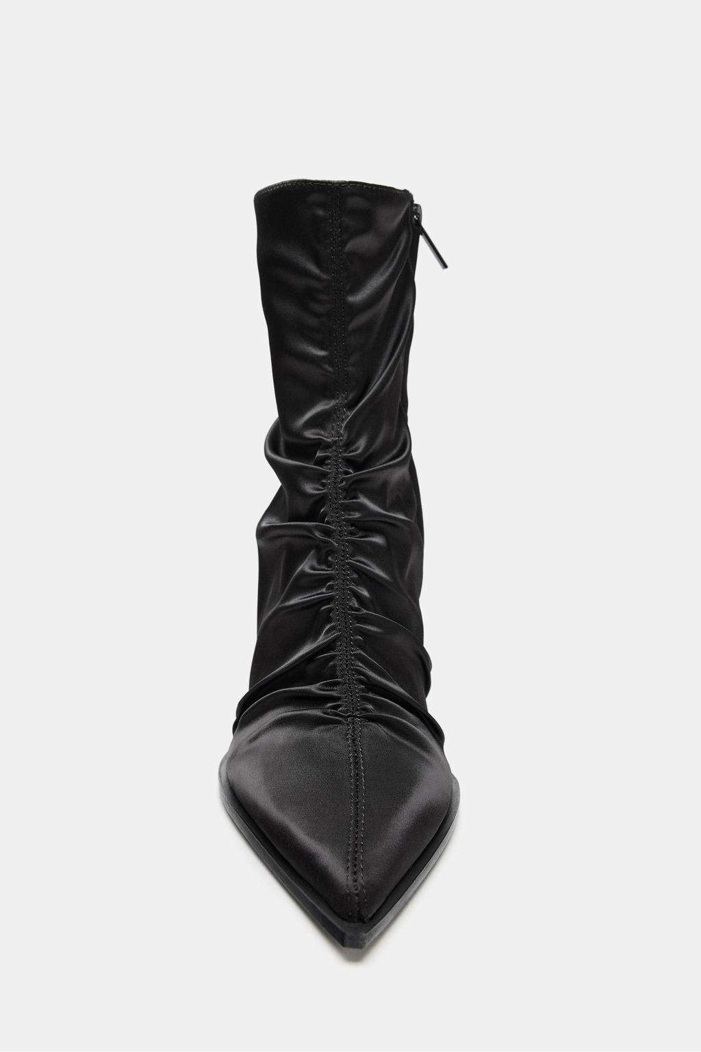 SATIN-EFFECT RUCHED HEELED ANKLE BOOTS - Zara фото 5