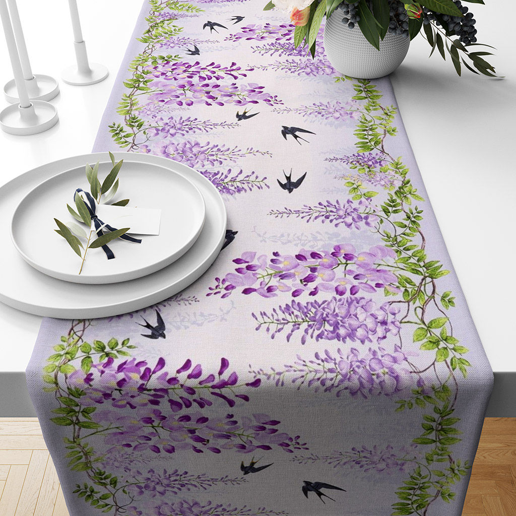 Дорожка столовая, сервировочная 50х180см Акация, хлопок Премиум 236г/м2, упаковка классическая 28х41см, Домашняя мода (Россия)  фото 4