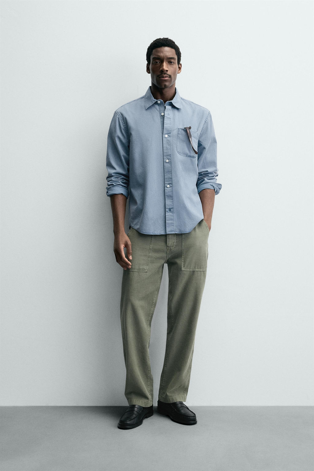 FLOWING WASHED SHIRT - Zara фото 10