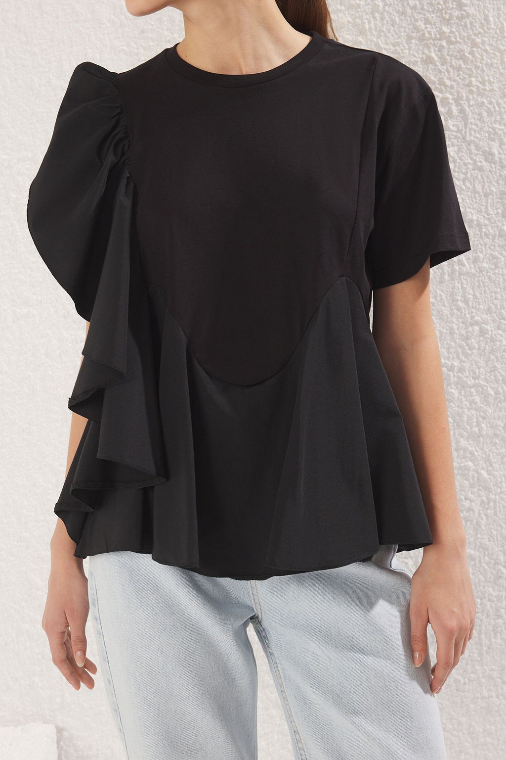 Fusya Poplin F?rf?r Detayl? Regular/Normal Kesim Orme Bluz TWOSS25BZ00008 - Trendyolmilla фото 10