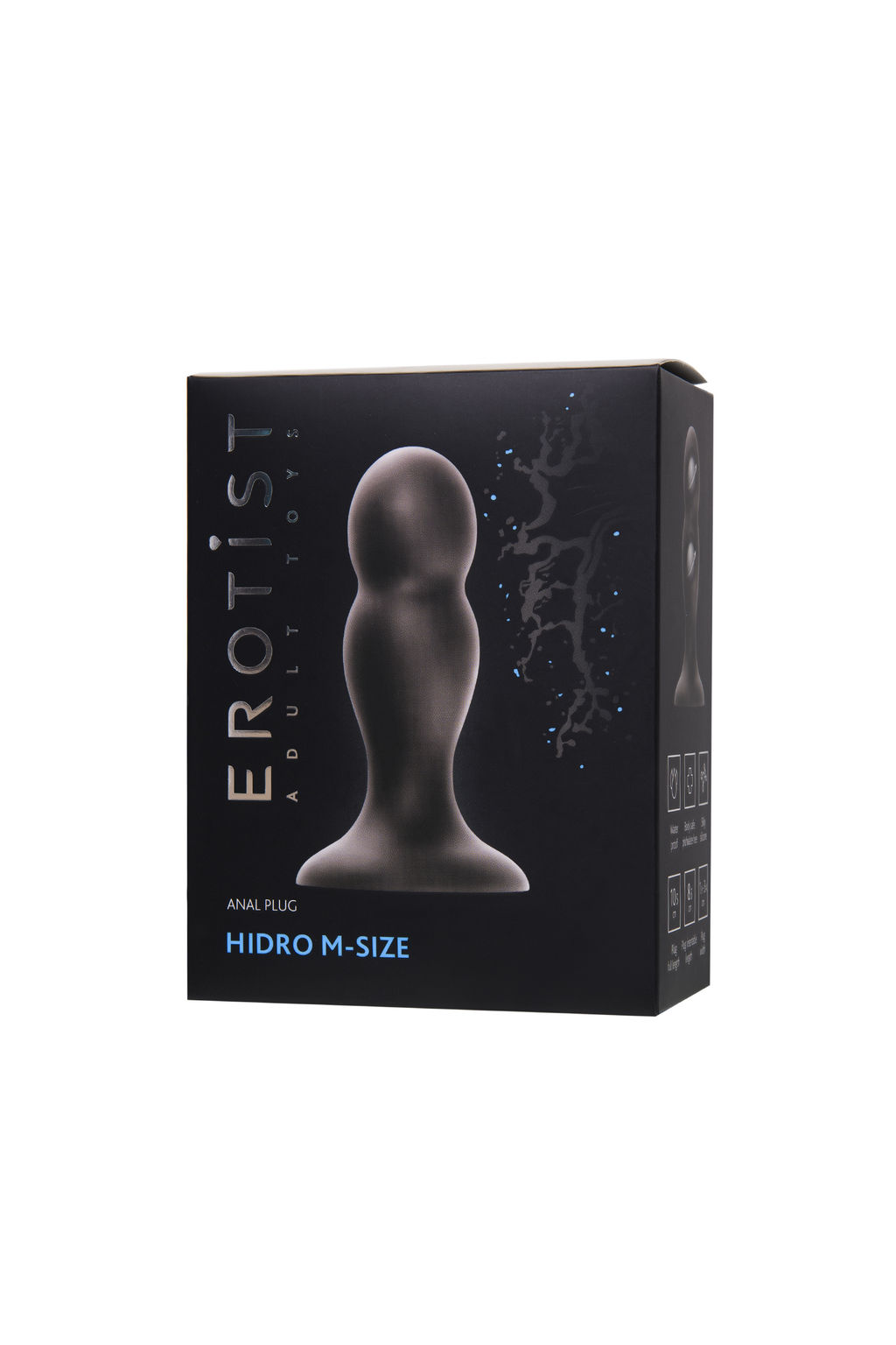 Анальная втулка Erotist Hidro M, силикон, чёрный, 10,5 см