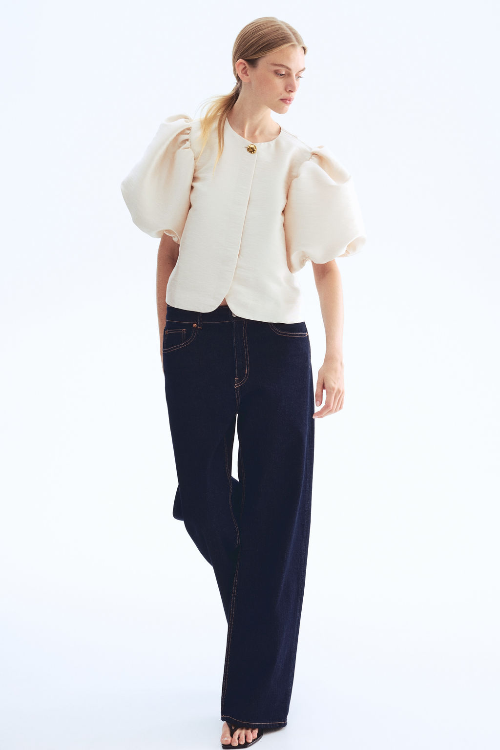 Blusa con mangas globo - H&m фото 5