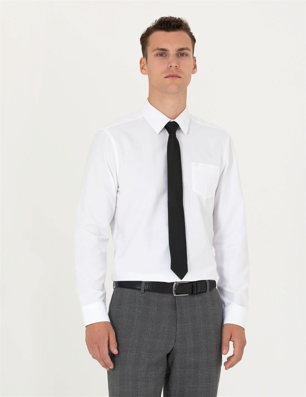 Beyaz Regular Fit Uzun Kollu Basic G_mlek