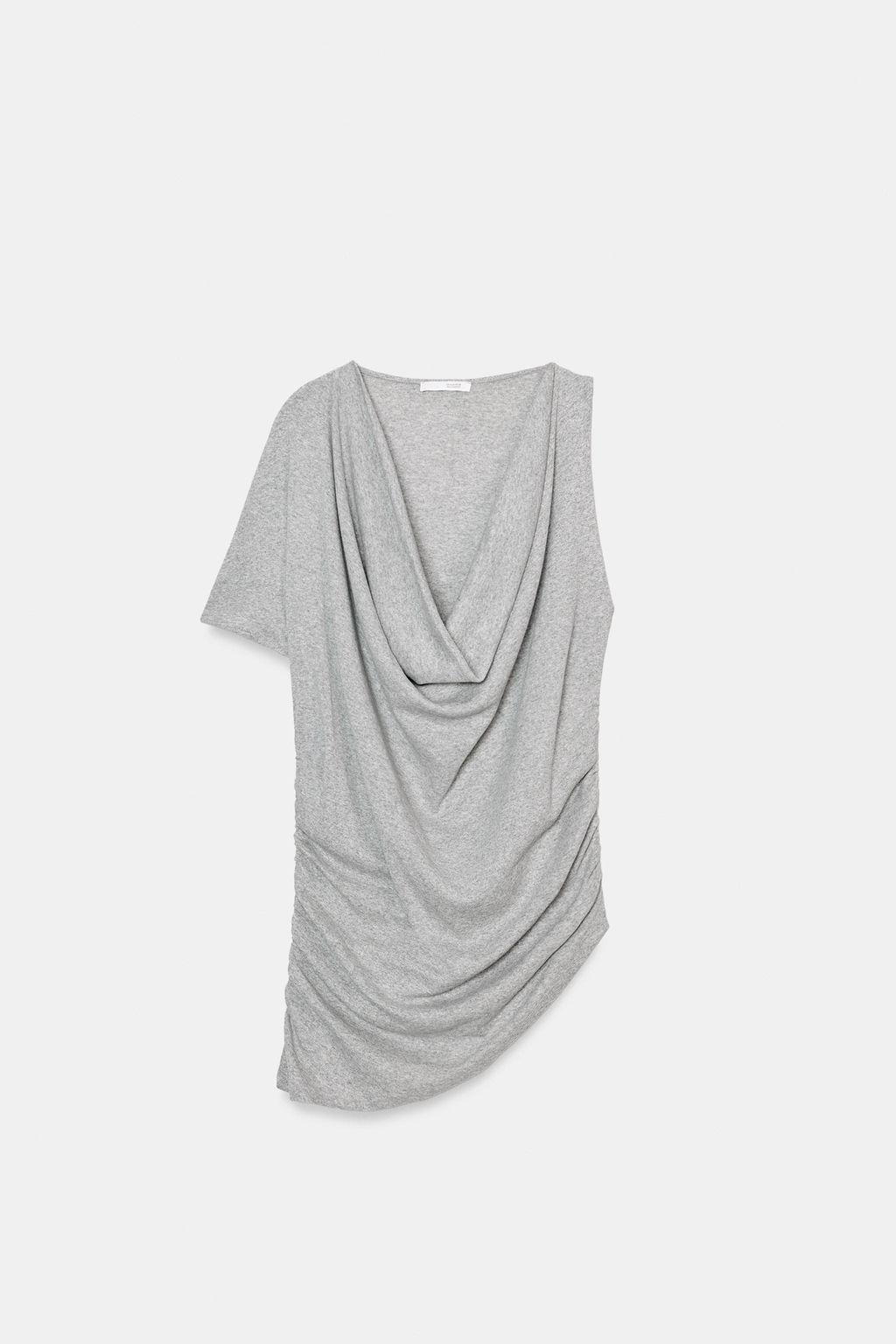 TOP ASIM?TRICO DRAPEADO / Gris vigor? - Zara фото 4