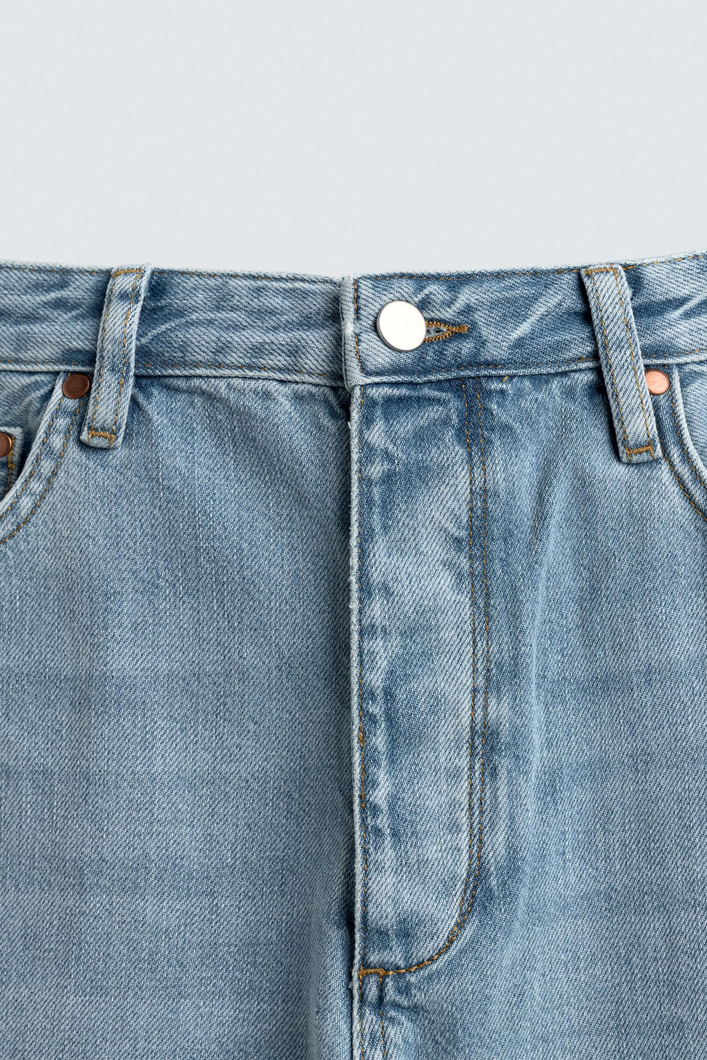 JEANS STRAIGHT ANKLE FIT ALGOD?N - LYOCELL / Azul claro - Zara фото 10