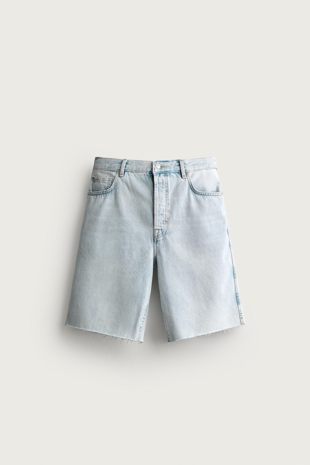 BERMUDA DENIM STRAIGHT FIT / Azul claro - Zara фото 6