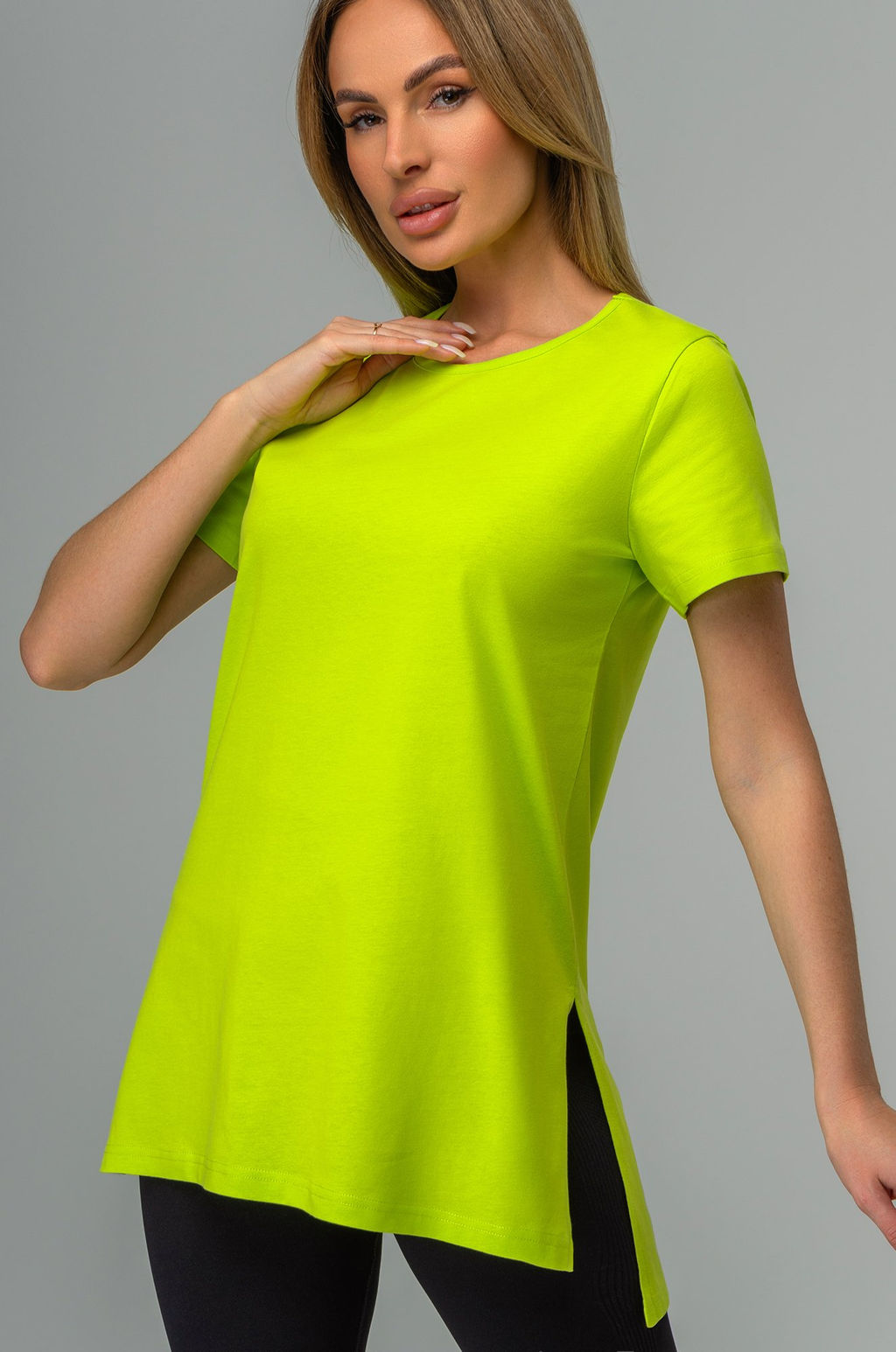 Удлиненная женская футболка с разрезами Happyfox - Happy fox фото 2