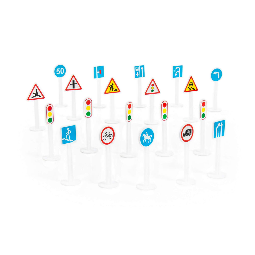 Набор дорожных знаков №2 (20 элементов) (в пакете) - Полесье фото 3