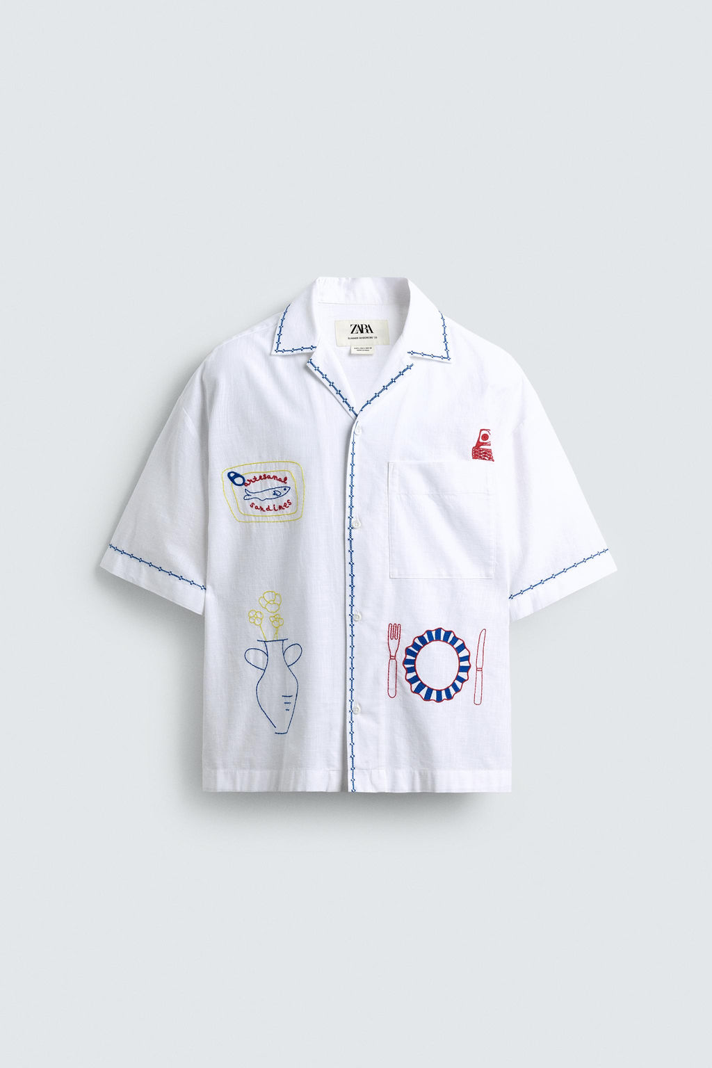 CONTRAST EMBROIDERY SHIRT - Zara фото 15